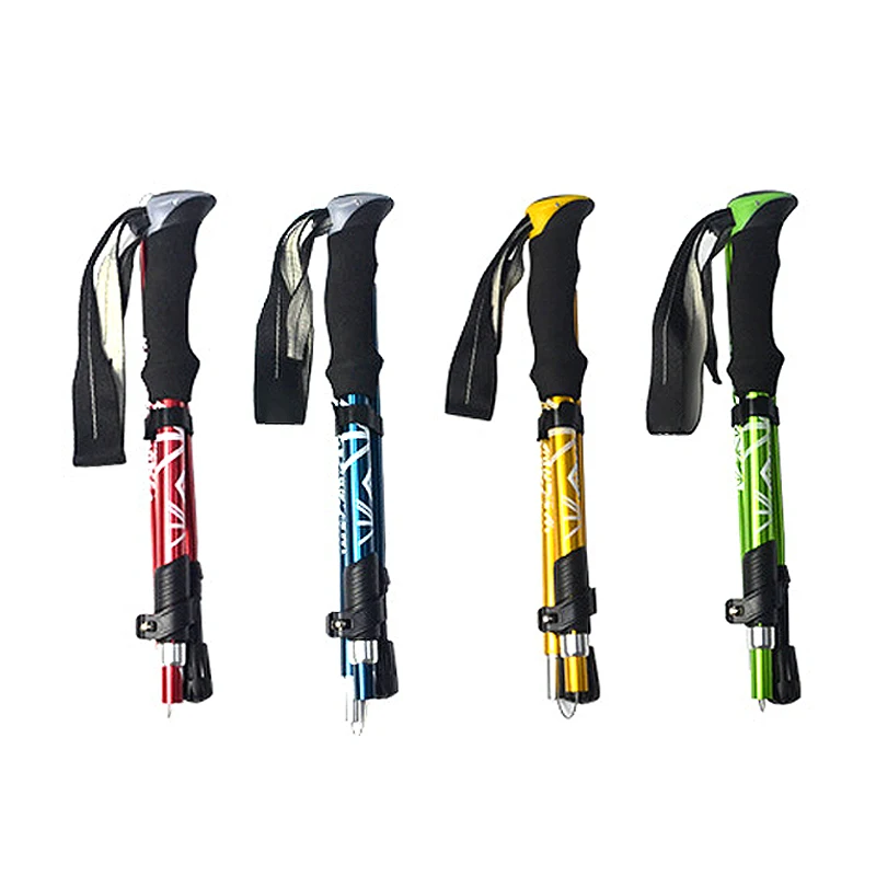 Trekking Pole Carbon - 5-teiliger Outdoor-Klapp-Trekkingstock, Camping, tragbar, zum Spazierengehen,