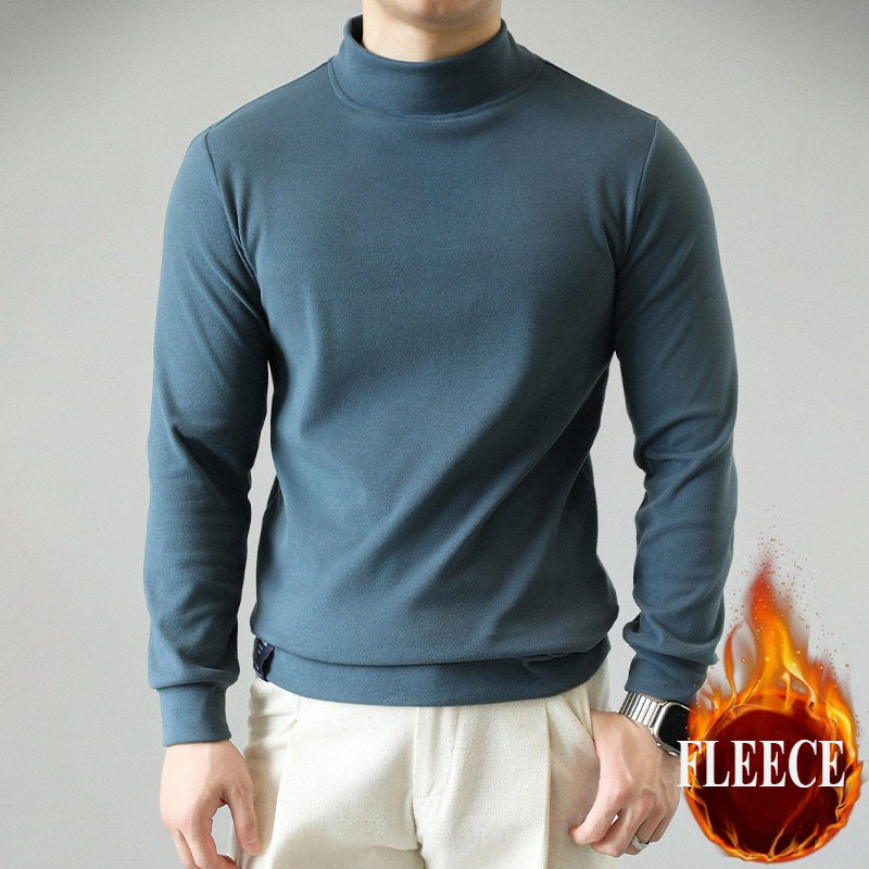 Running Gear Winter Men - Schnell Trocknende Herren Thermo-Oberteil Langarm Stehkragen