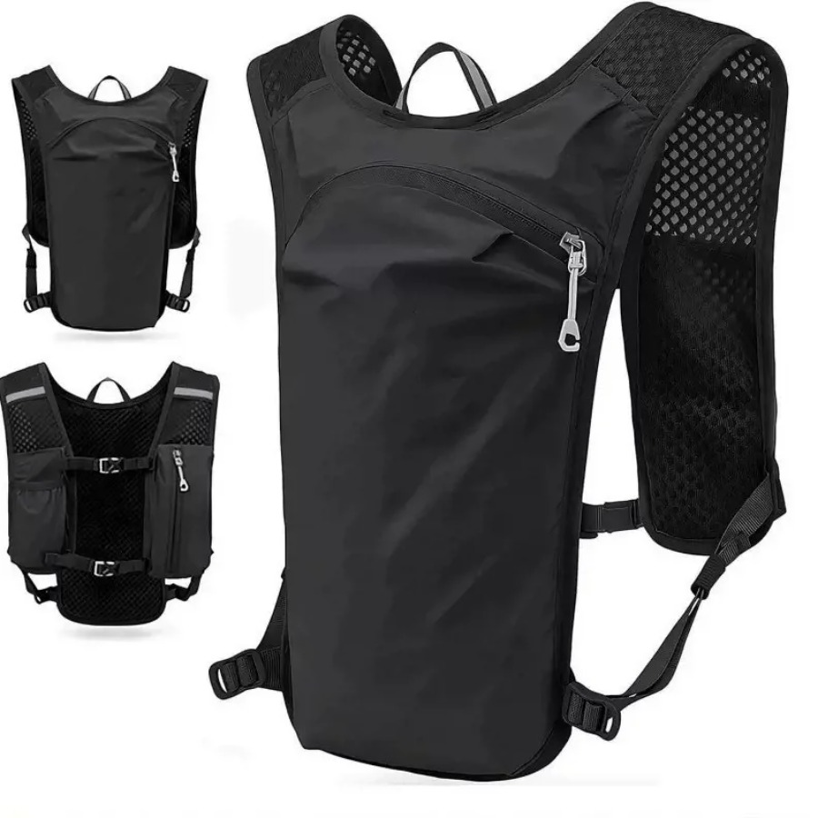 Running Gear - Leichte Schnelltrocknende Outdoor-Laufweste mit Trinkflaschenfach für