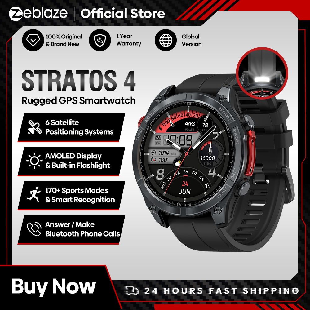 Gps Running Watch - NEUE Zeblaze Stratos 4 GPS-Smartwatch, 1,43