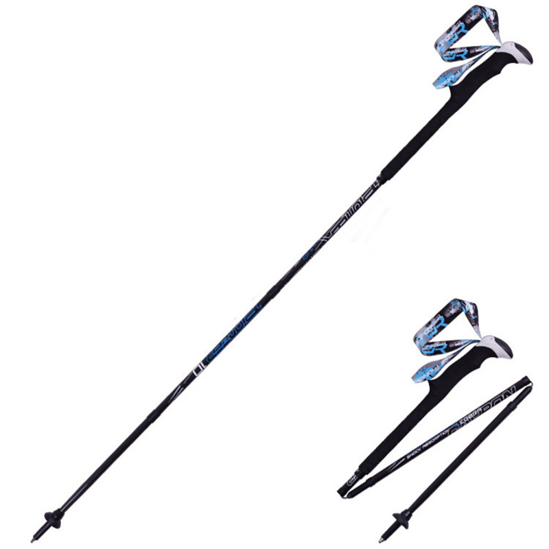Trekking Pole Carbon - PIONEER Trekking-Wanderstöcke aus Kohlefaser, zusammenklappbar, für