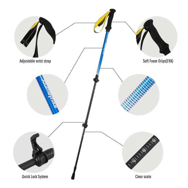 Gelber 3K-Kohlefaser-Trekkings – Trekking Pole Carbon Bewertung und Preis