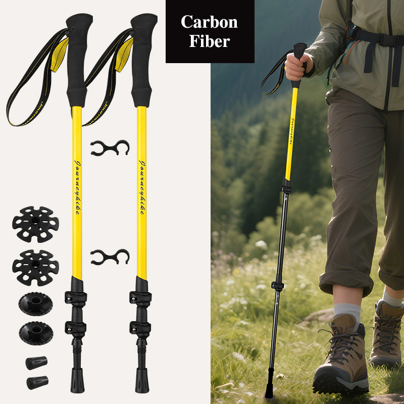 Gelber 3K-Kohlefaser-Trekkings – Trekking Pole Carbon Bewertung und Preis